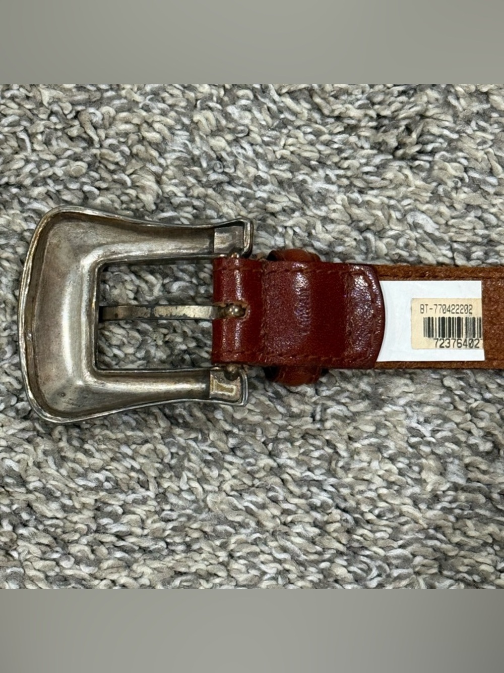 Fossil Brown Leather Belt with Silver-Tone Conchos - Picture 5 of 7